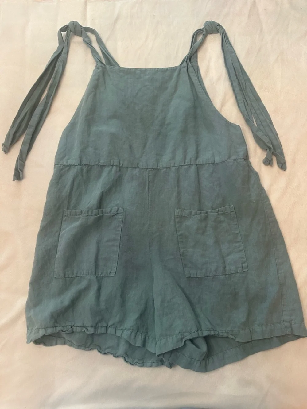 Lacausa Patch Pocket Shortalls Romper Size Large 38606